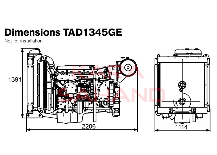 دیزل ژنراتور ولوو 500 کاوا مدل TAD1345GE